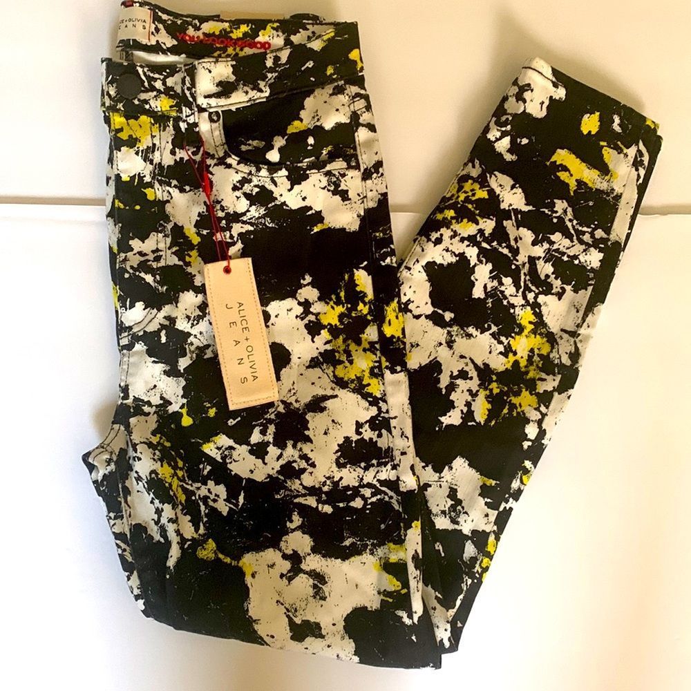 Alice+Olivia High Rise Ankle Skinny Jeans